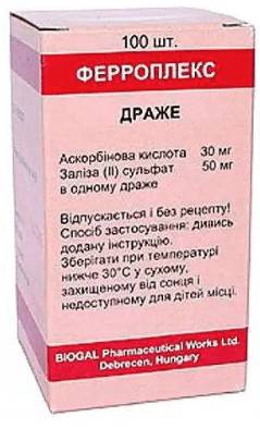 Ферроплекс: инструкция по применению таблеток
